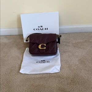 Coach Burgundy Quilted Crossbody Bag